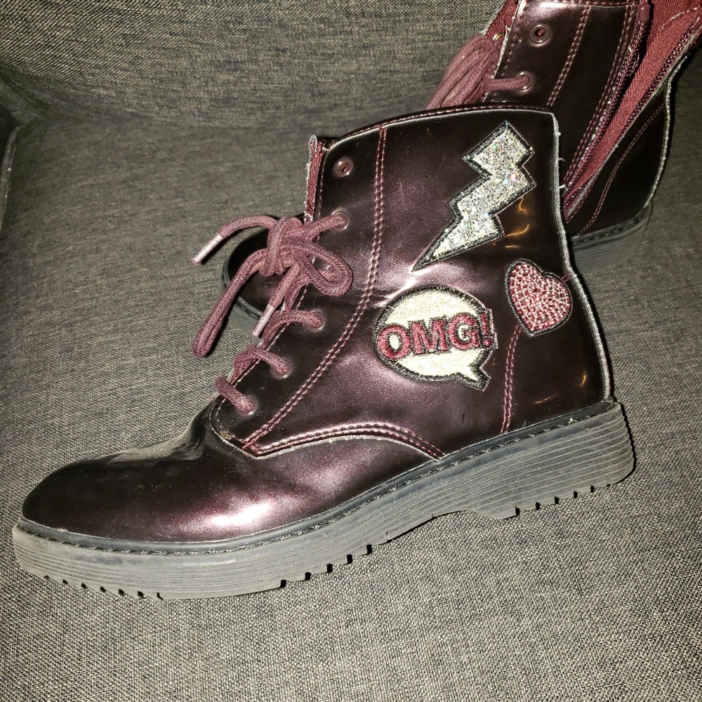 Girls combat boots